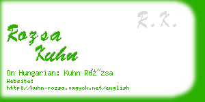 rozsa kuhn business card